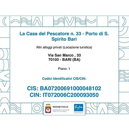 La Casa Del Pescatore N 33 - Porto Di St Spirito *